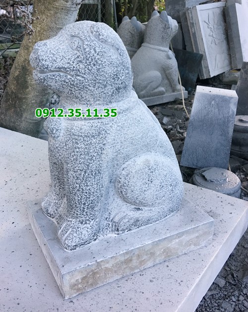 tượng chó bằng đá